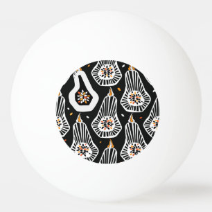 Stylised Pumpkins Seeds: Seamless Design Ping Pong Ball
