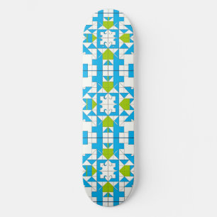 Stylised Puzzle Piece Pattern Skateboard