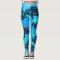 Stylised Quillback On Blue - Leggings