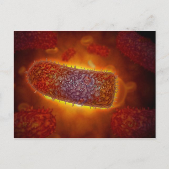 Stylised Rabies Virus Particles 2 Postcard (Front)