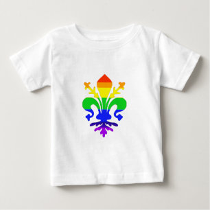 Stylised Rainbow Fleur de Lis Baby T-Shirt