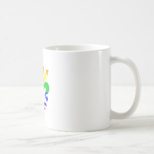 Stylised Rainbow Fleur de Lis Coffee Mug