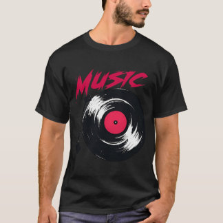 Stylised Record Player Illustration T-Shirt