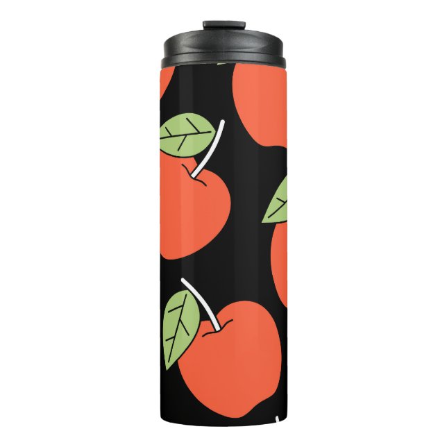 Stylised Red Apples: Bright Pattern Thermal Tumbler (Front)