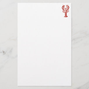Stylised Red Lobster Stationery