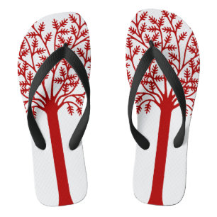 Stylised Red Tree Thongs