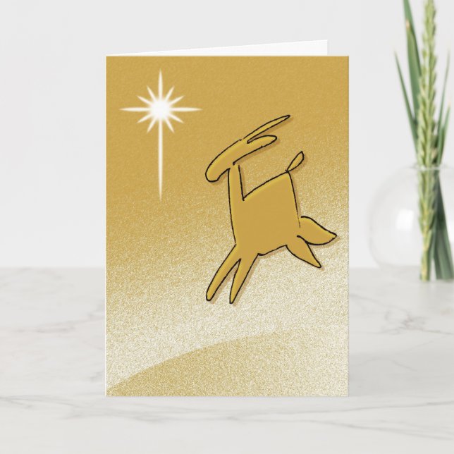 Stylised Reindeer Holiday Card (Front)