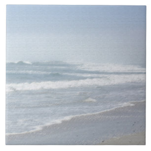 Stylised Sea Ocean Nature Storm Ceramic Tile