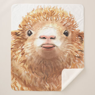 Stylised Sheep Lovers Gitfs For Child Sherpa Blanket