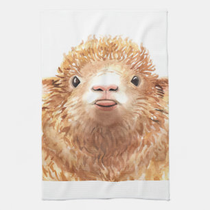 Stylised Sheep Lovers Gitfs For Child Tea Towel