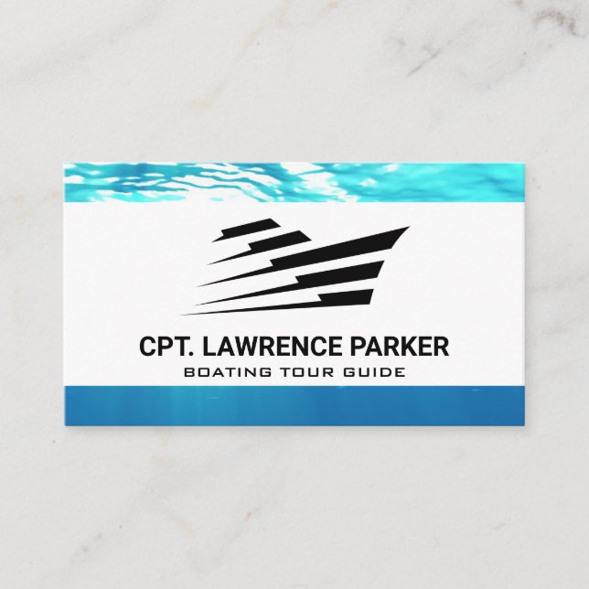 Stylised Ship Logo | Nautical Business Card (Front)