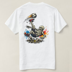 Stylised Skeleton Bicycle Kick Soccer Mug Funny T-Shirt