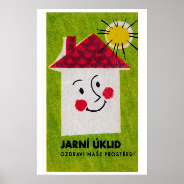 Stylised Smiling Face Czechoslovakia 1960s-70s Poster (Front)