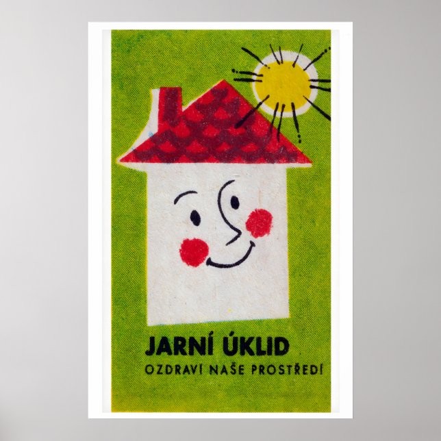 Stylised Smiling Face Czechoslovakia 1960s-70s Poster (Front)