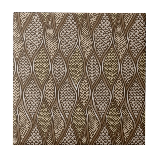 Stylised snake skin ceramic tile (Front)