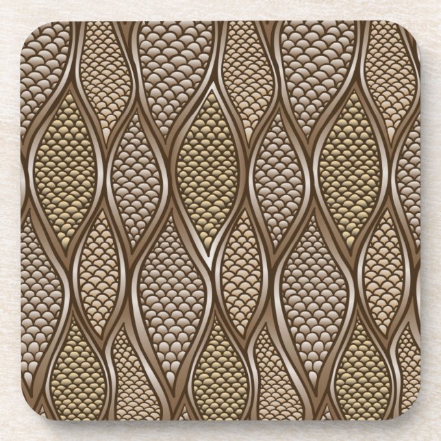 Stylised snake skin coaster (Front)