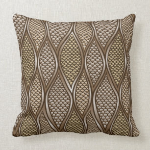 Stylised snake skin cushion