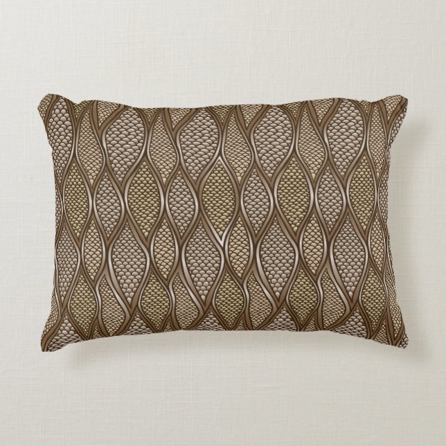 Stylised snake skin decorative cushion (Front)