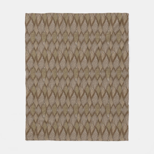 Stylised snake skin fleece blanket (Front)