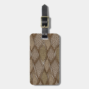 Stylised snake skin luggage tag