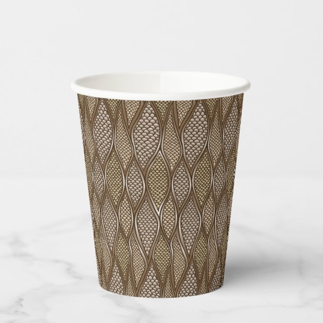 Stylised snake skin paper cups (Left)