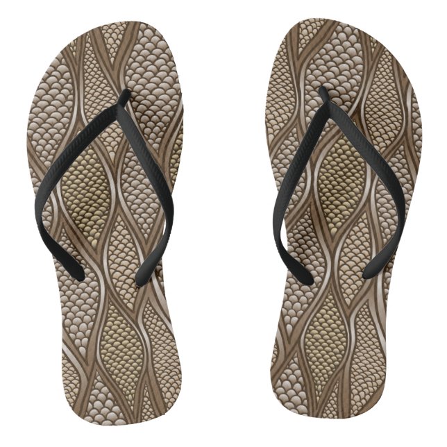 Stylised snake skin thongs (Footbed)
