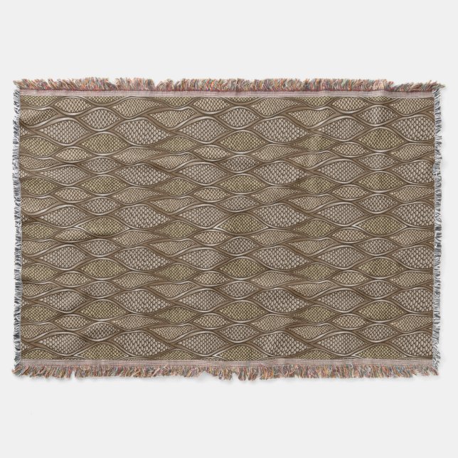 Stylised snake skin throw blanket (Front)