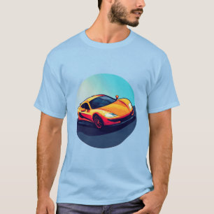 Stylised Sports Car Illustration T-Shirt