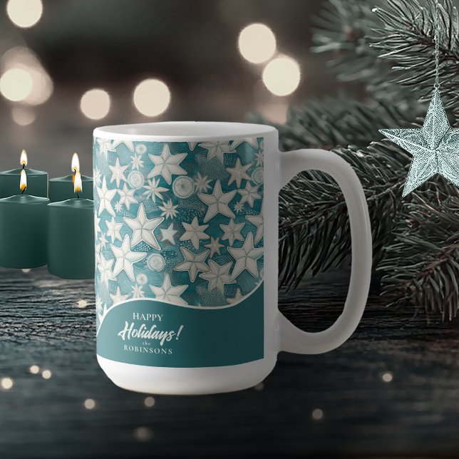 Stylised Starfish & Sand Dollars Pattern#25 ID1009 Coffee Mug (Creator Uploaded)