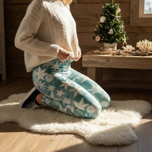 Stylised Starfish & Sand Dollars Pattern#25 ID1009 Leggings