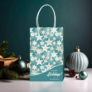 Stylised Starfish & Sand Dollars Pattern#25 ID1009 Medium Gift Bag