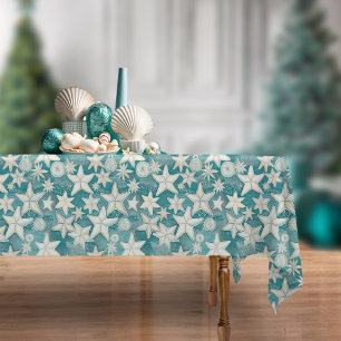 Stylised Starfish & Sand Dollars Pattern#25 ID1009 Tablecloth