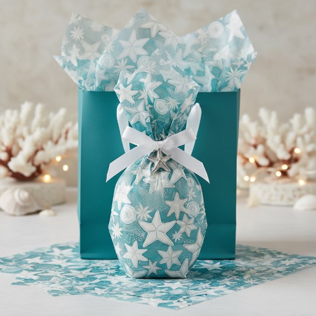 Stylised Starfish & Sand Dollars Pattern#25 ID1009 Tissue Paper (Creator Uploaded)