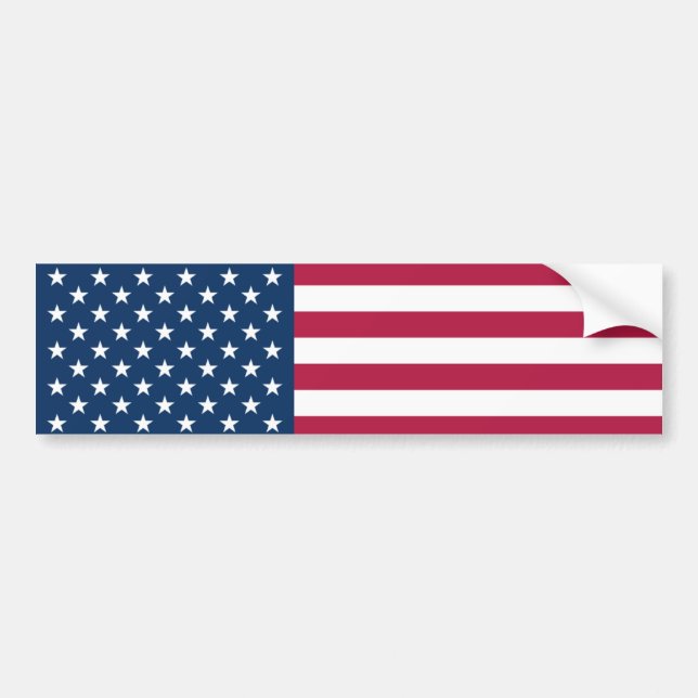 Stylised Stars and Stripes Bumper Sticker (Front)