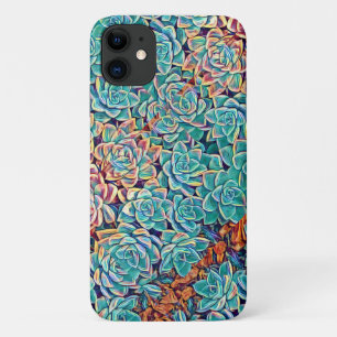 Stylised Succulents Pale Green iPhone 11 Case
