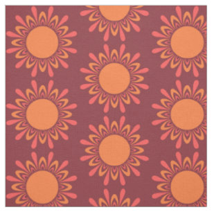 Stylised Sun / Flower Pattern custom fabric