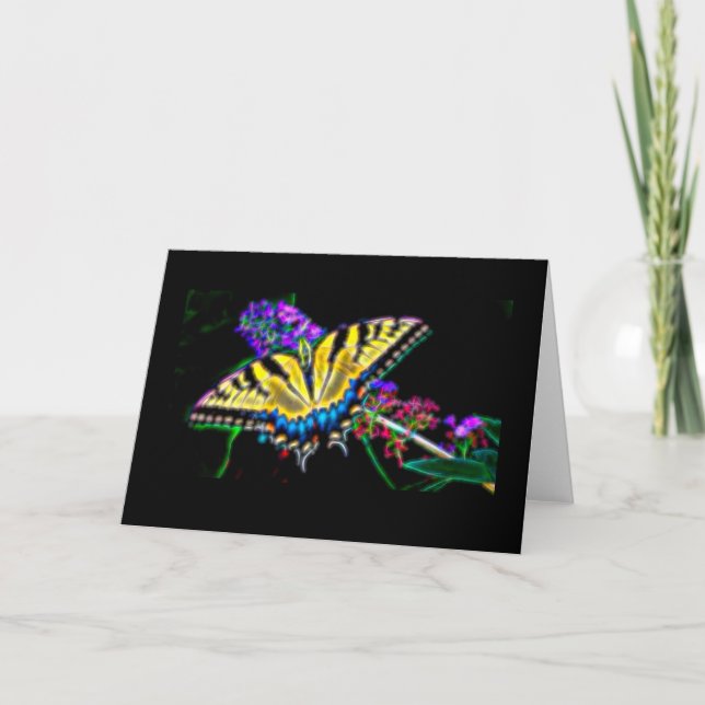 Stylised Swallowtail Butterfly Card (Front)