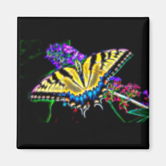 Stylised Swallowtail Butterfly  Magnet  (Front)