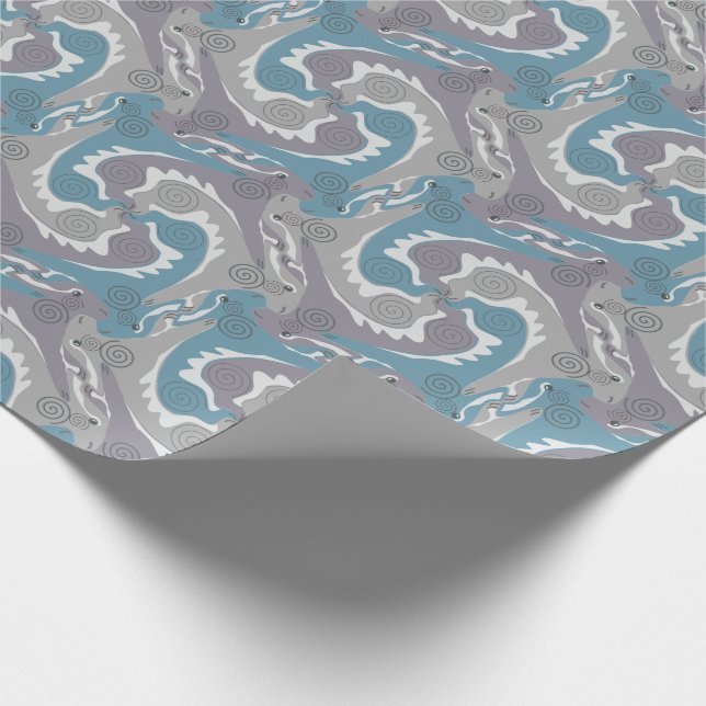Stylised Swirling Hares Tesselation 3 Wrapping P Wrapping Paper (Corner)