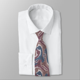 Stylised Swirling Hares Tesselation 7b NT Tie