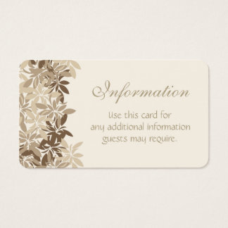 Stylised Tan and Brown Floral Leaves