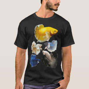 Stylised teal and silver tropical fish illustratio T-Shirt