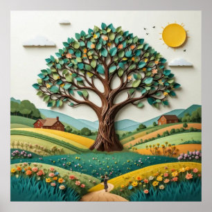 Stylised Tree #2 Poster