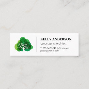 Stylised Tree Icon   Tree Trimming Service Mini Business Card