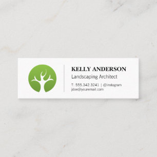 Stylised Tree Icon   Tree Trimming Service Mini Business Card