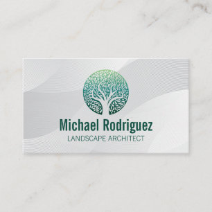Stylised Tree Logo   Landscaper Business Card