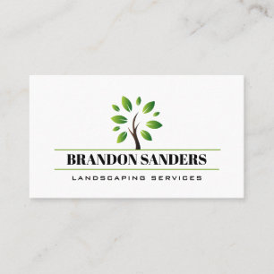 Stylised Tree Logo   Nature   Landscaping Business Card
