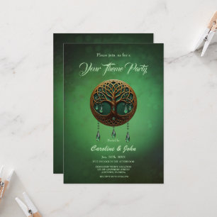 Stylised tree of life set in an elegant, invitation