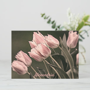 Stylised Tulips Personalised Card