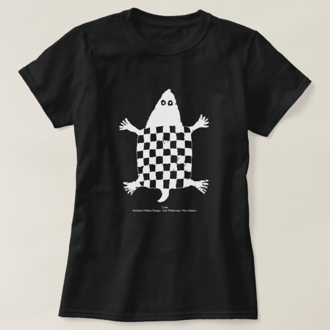 Stylised Turtle - Mimbres Pottery Design T-Shirt (Design Front)